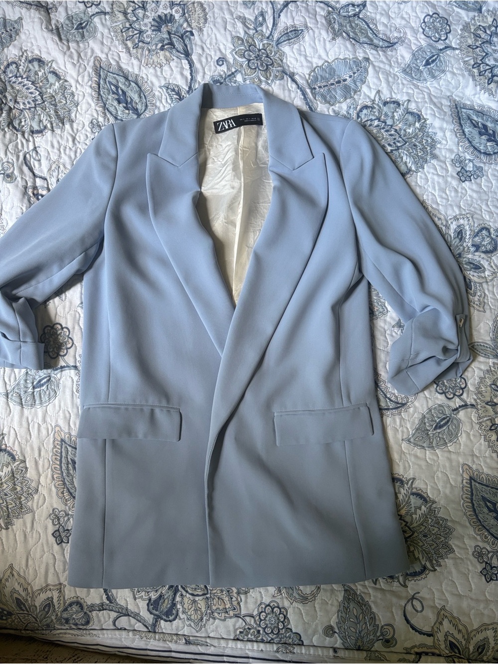 Zara Powder Blue Tailored Blazer - worn once!